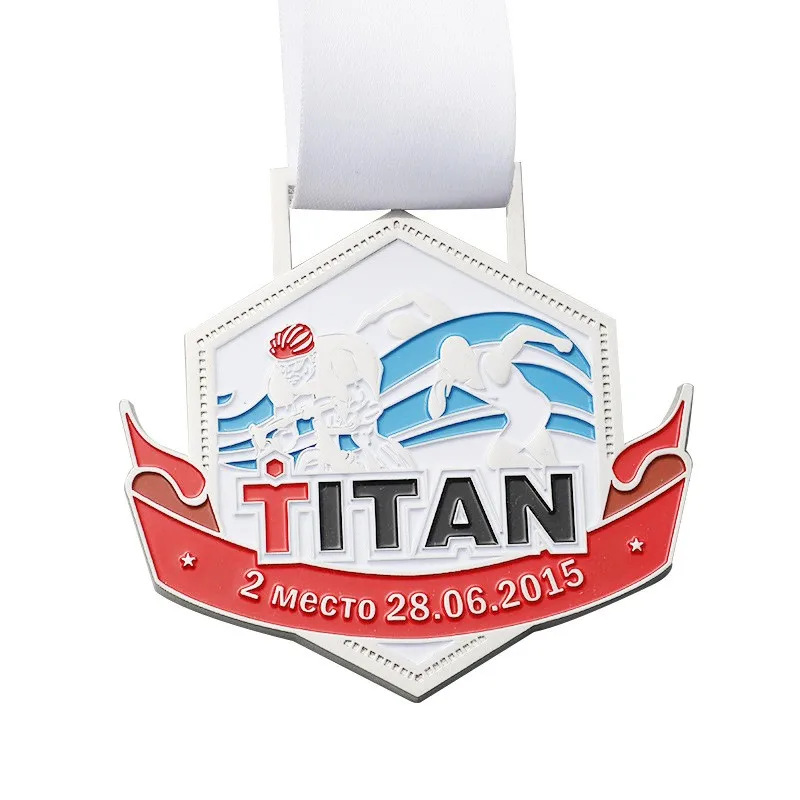 Metal Creative Medal Badge for Marathon Competition, School Sports Games, Customized Craft, Manufacturer