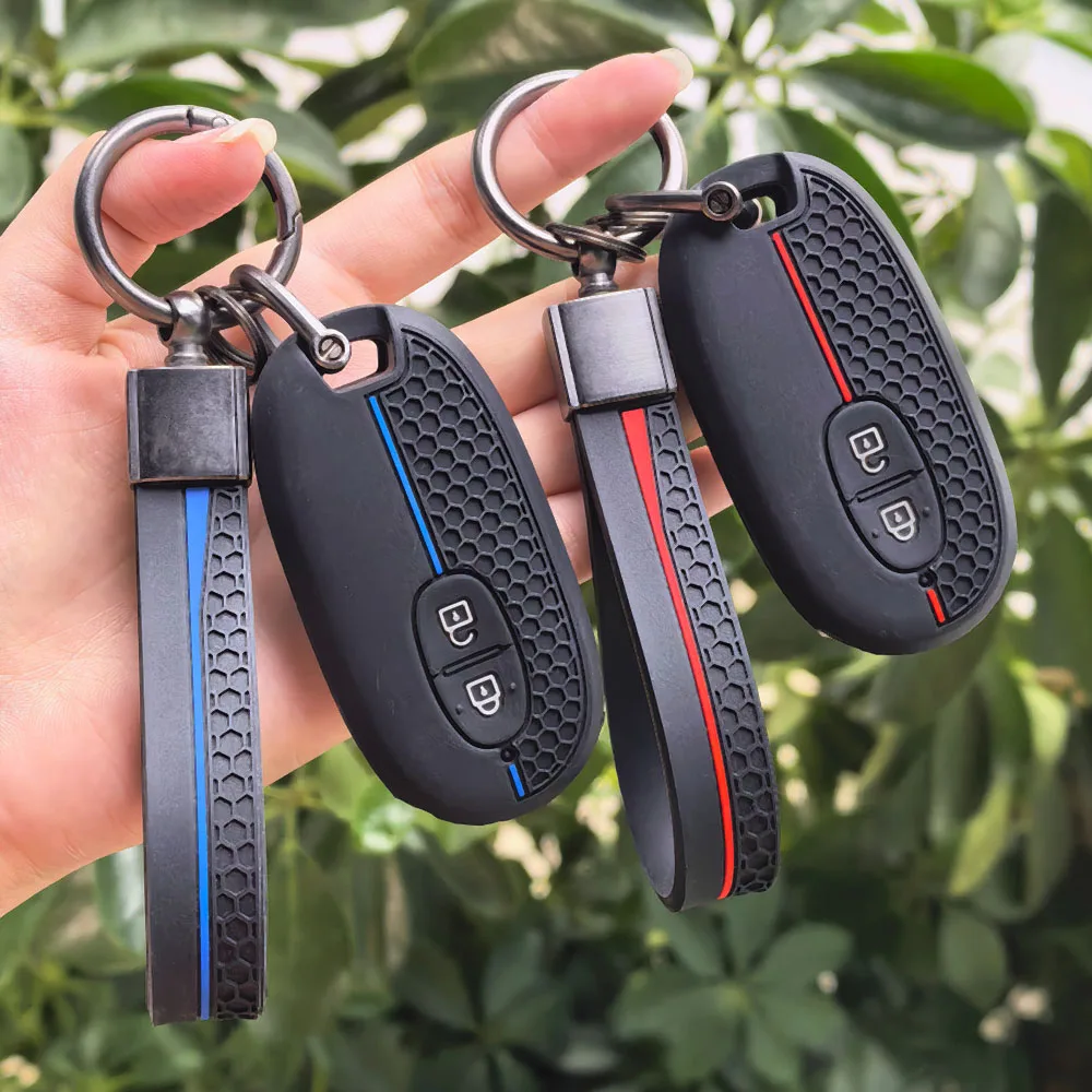For Suzuki Palette Solio MR Wagon Hustler Alto Lapin Every Spacia Protector 2 Buttons Car Key Case Cover Shell Fob Accessories