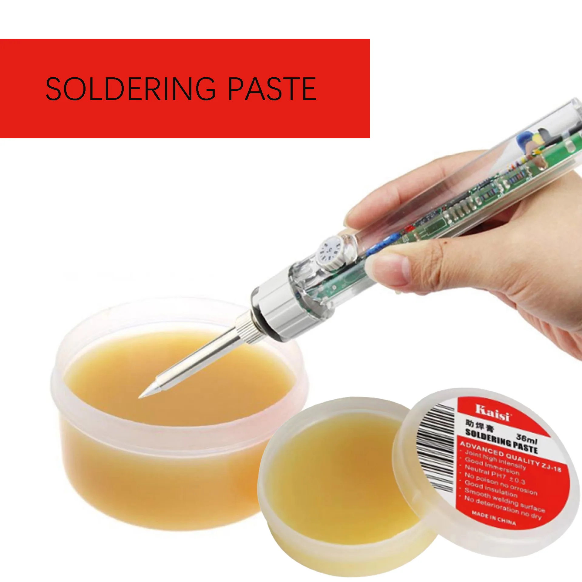 휴대폰 금속 키트용 저온 무연 용접 그리스 크림, 납땜 플럭스 페이스트, 50g, 36ml