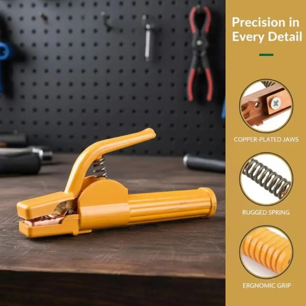 Heat Resistant Welding Tongs Heavy Duty Labor-Saving Design Welding Electrode Holder Insulated Handle Ergonomic