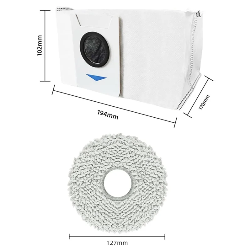 EAS-مكنسة كهربائية حقيبة ملحقات مجموعة ل Ecovacs Deebot T20 Omni/X1 أومني أكياس الغبار ممسحة القماش استبدال الملحقات أجزاء