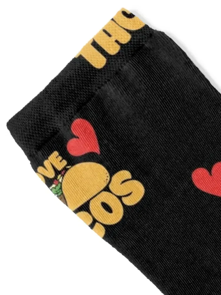 I love tacos Socks bright garter compression Toe sports moving stockings Boy Socks Women's