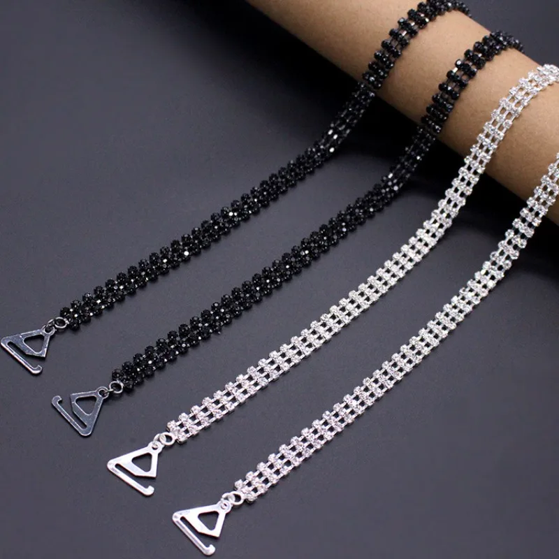 Sexy Rhinestone Women Bra Straps Elegant Crystal Bra Shoulder Strap Anti-light Off-the-shoulder Underwear Straps Accessories