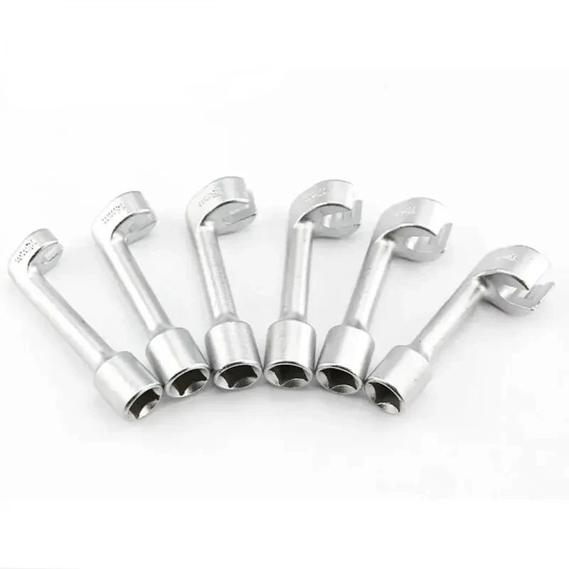 

12mm 14mm 16mm 17mm 18mm 19mm Socket Wrench L-shaped Open Hexagonal Slotted Fuel Line Remover Automotive Repair Tools