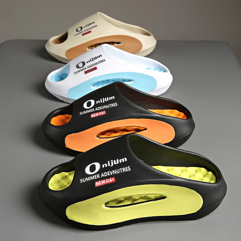 

Couple Style Anti-Slip Anti-Odor Slippers 2025 Summer EVA Men's And Women's Casual Outdoor Beach Sandals for Comfortable Wear