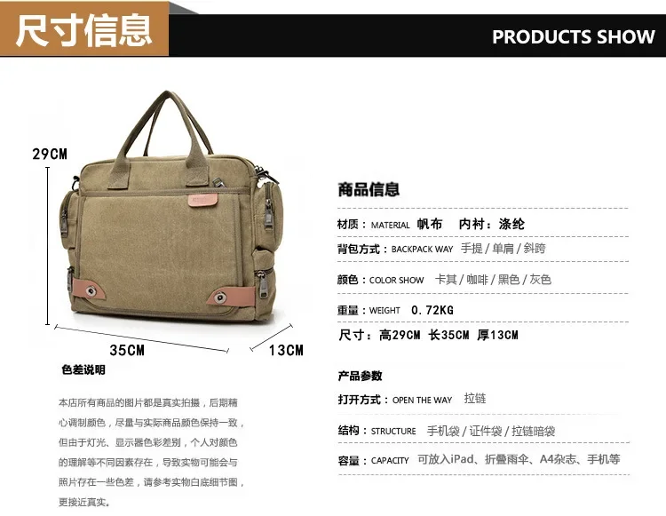 Brand Men Quality Crossbody Bags Male Canvas Shoulder bags Boy Messenger Bags Man Handbags for Travel Casual Large Satchel сумка image 6