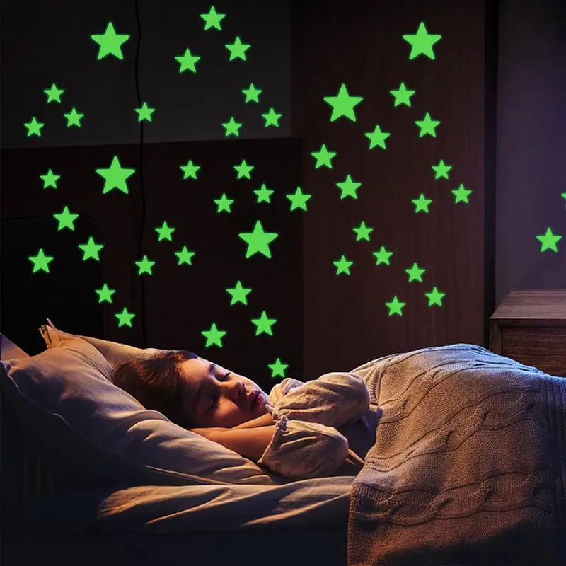 

Glow Stars For Ceiling Decorative Glow In The Dark Wall Stickers For Kids Noctilucent Wall Stickers Murals Decals For Home Art