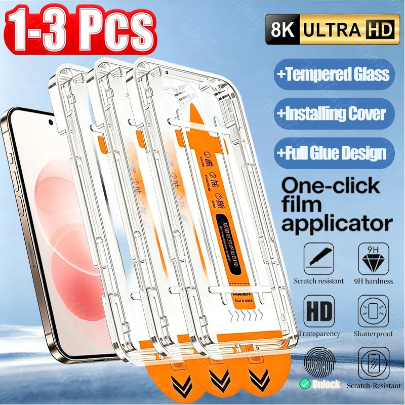 Staubfreies Panzerglas für Xiaomi Redmi Note 17 Pro Max, einfache Installation, Displayschutzfolie für Xiaomi Redmi Note 17 Pro Max.