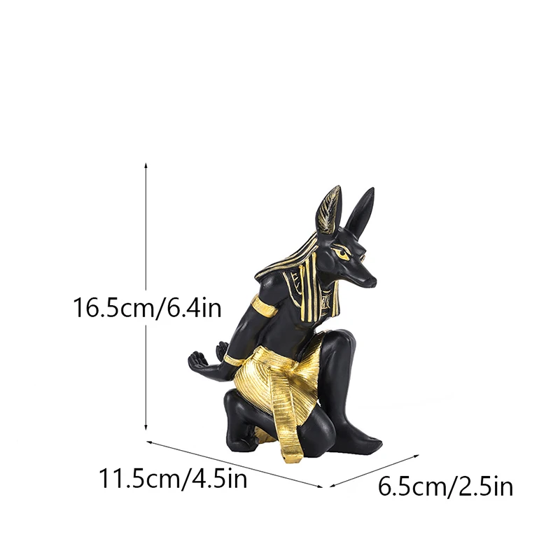 1 أنوبيس مصري من الراتنج، ديكور غرفة المعيشة المنزلية، رف النبيذ المصري القديم الإبداعي