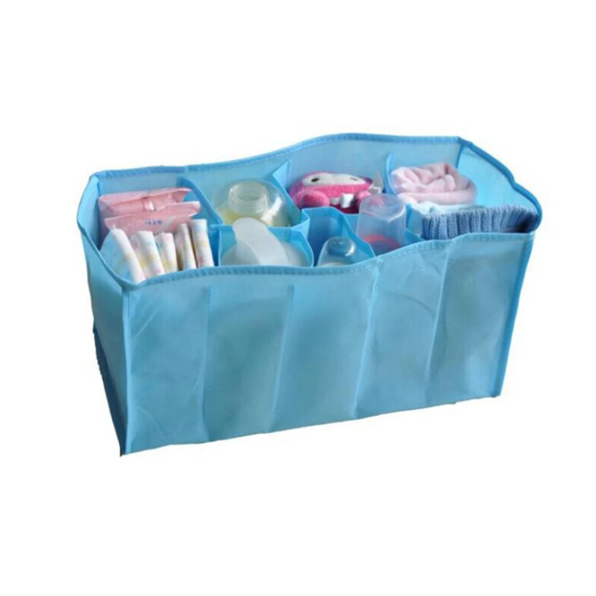 

Multifunction Baby Diaper Bag 7 Compartments Blue Non Woven 37x18x20cm Ideal for Toys Bottles Mommy Storage Travel New Mom