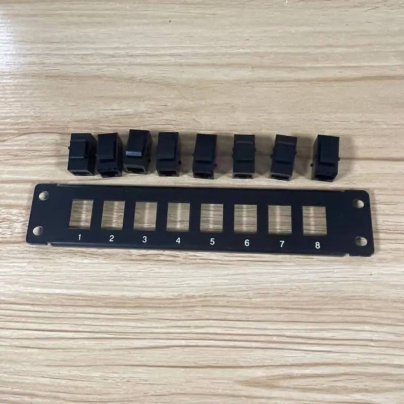 Painel remendo montagem parede Cat6 8 portas 10G Suporte 1U Painel remendo UTP 19 polegadas N0HC