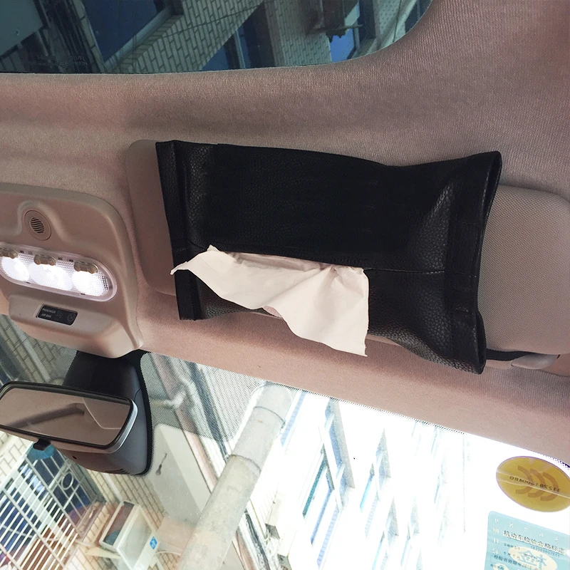 PU Tissue Paper Box Car Napkin Paper Container Paper Towel Napkin Case Pouch For smart 450 451 Smart 453 fortwo forfour