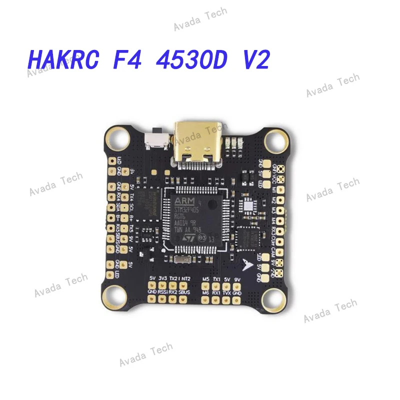 HAKRC F4 4530D V2 HAKRC F4530D Flight Controller provides great power all in a 30.5x30.5mm mounting pattern