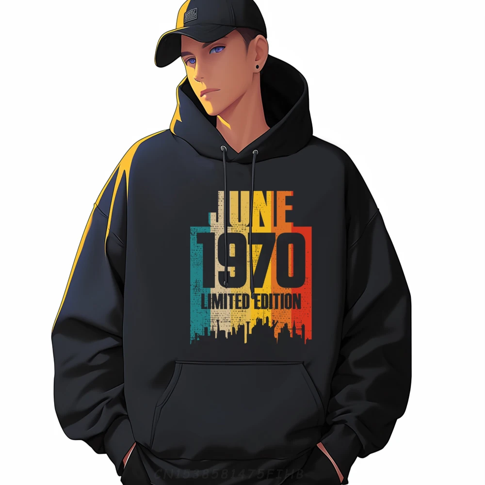 

June 1970 Limited Edition Retro Vintage Brand Hoodies Long Sleeve Hoodie Men Christmas Sweater Long Sleeve