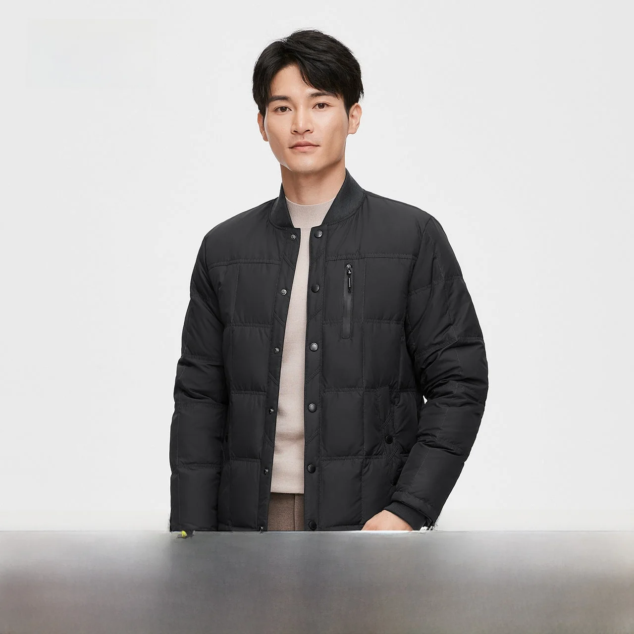 

Snow Flng Men's Lightweight ort Puffer Jaet Stand Collar Comfortable Casual Faion Urban Sle Du down Vest