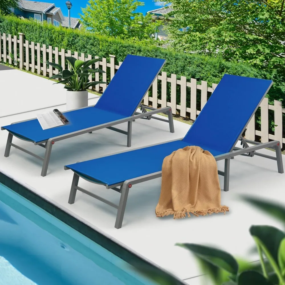 

Кресло для отдыха на открытом воздухе Складное кресло для отдыха на открытом воздухе (2 синий текстиль без стола)