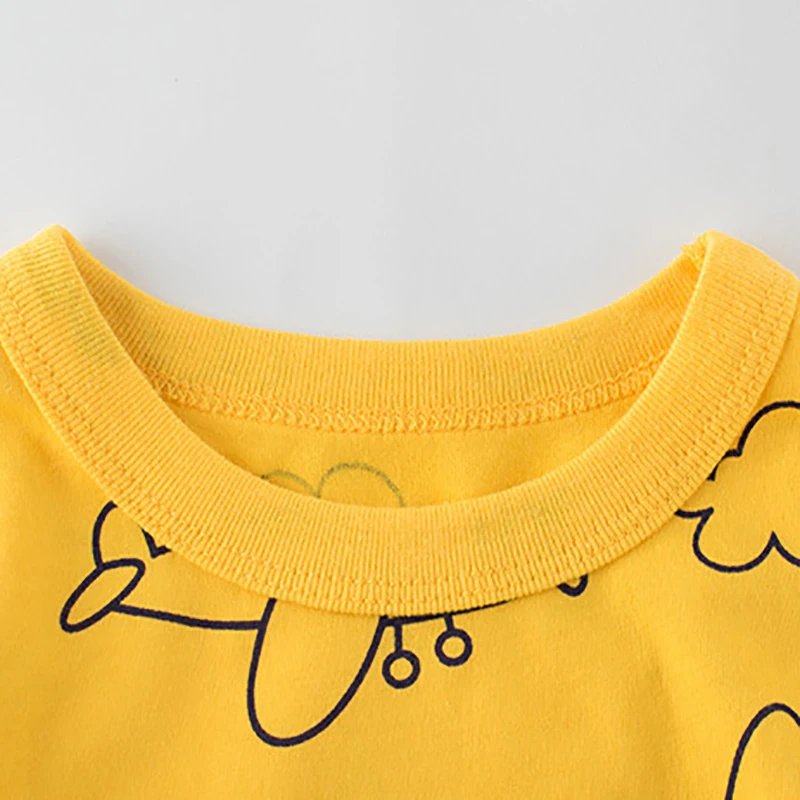 Little maven Children's Clothing 2024 New Summer Cartoon Airplane Baby  Boys Short SleeveT Shirts for Kids Tops Tees Shirts