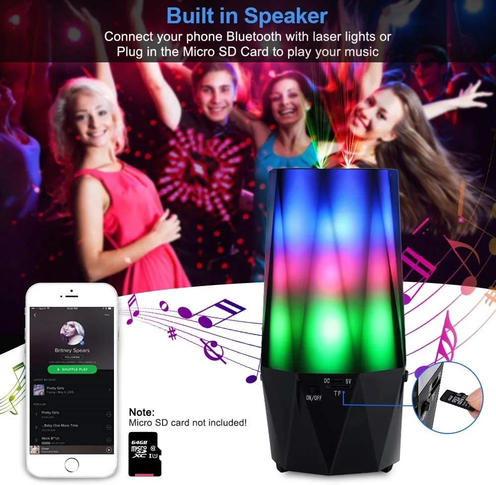 hot sale led kids home night light baby star laser projector with BT speaker