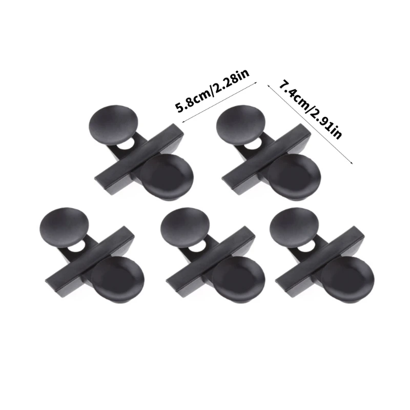 5 Pieces Aquarium Divider Clips with Suction Cups Plastic Fish for Tank Separating Plate Holder Easy to Install Black