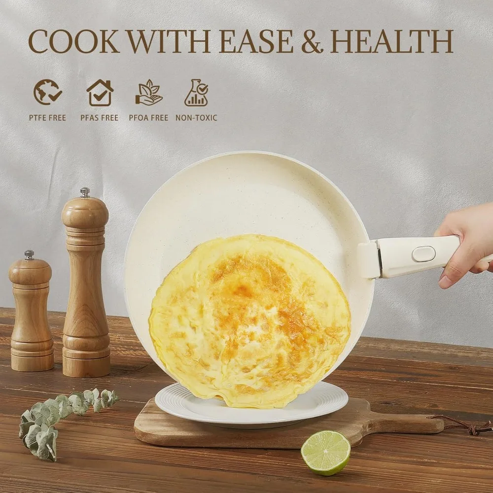 23-Piece Nonstick Ceramic Cookware Set with Detachable Handle 3