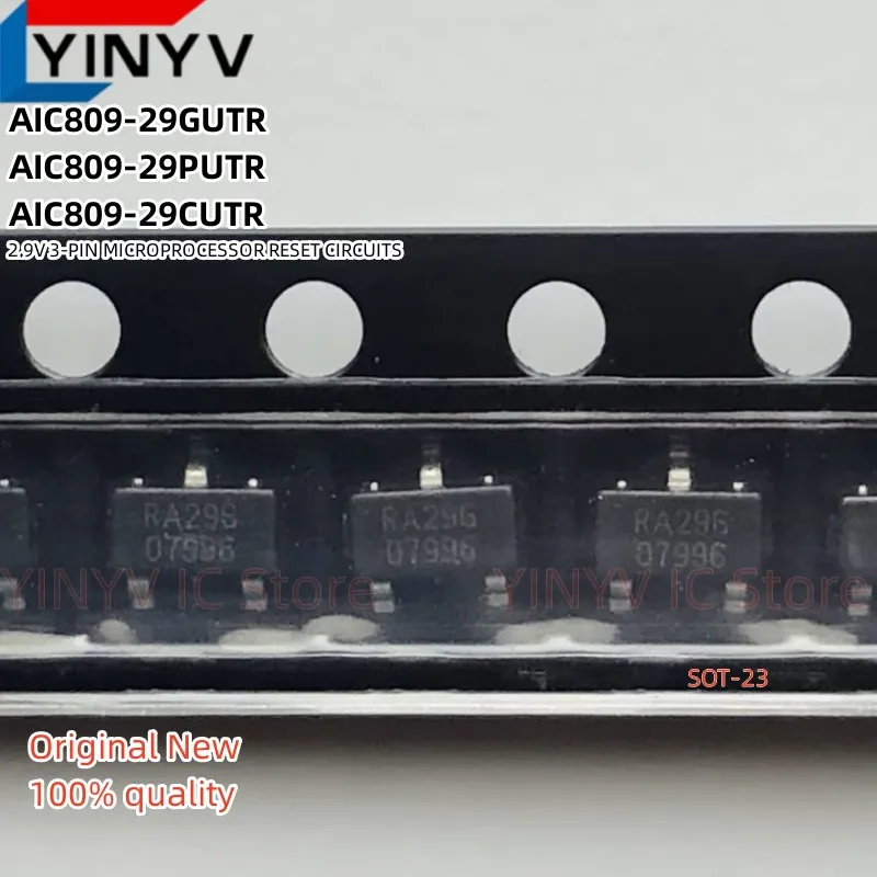 20Pcs AIC809-29GUTR RA29G AIC809-29PUTR RA29P AIC809-29CUTR RA29C AIC809-29 RA29 AIC809 3-PIN MICROPROCESSOR RESET CIRCUITS  New