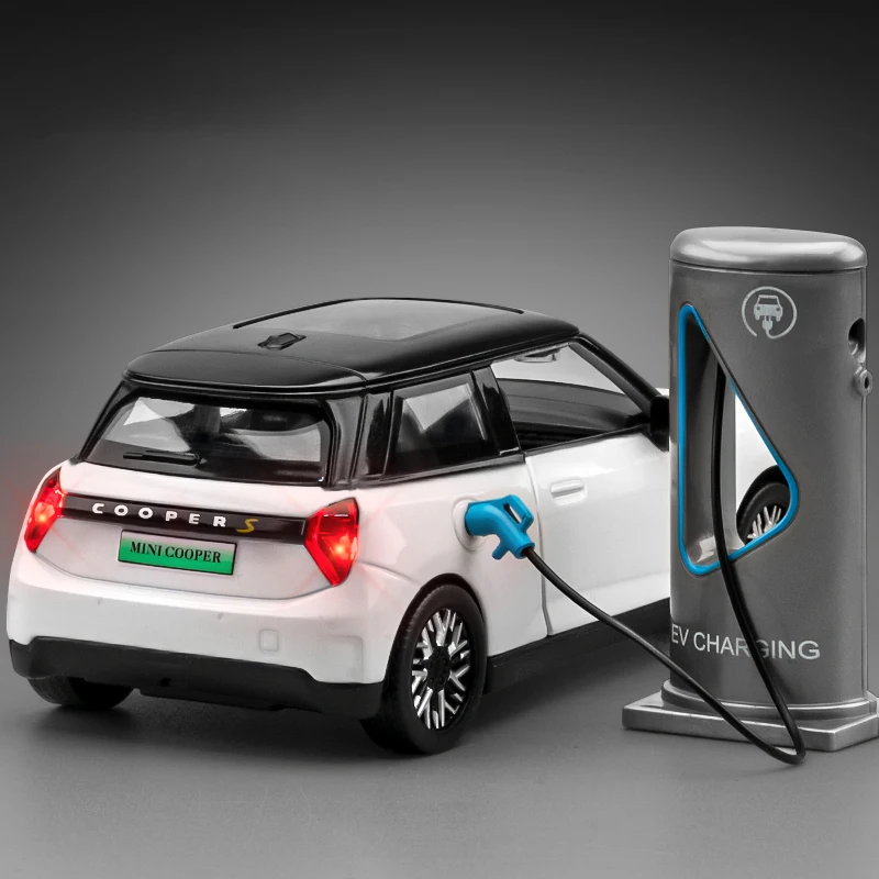 

1:28 BMW Mini Cooper Electric 2024 Alloy Model Car Toy Diecasts Metal Casting Sound and Light Car Toys For Children Vehicle