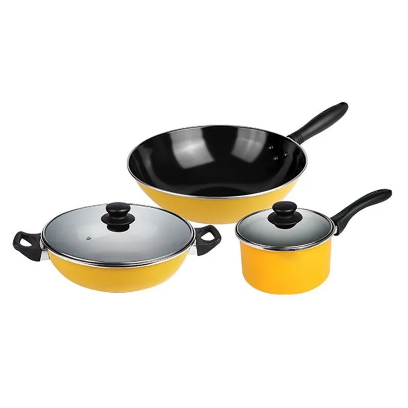 

Pan, set, warm home three-piece wok set