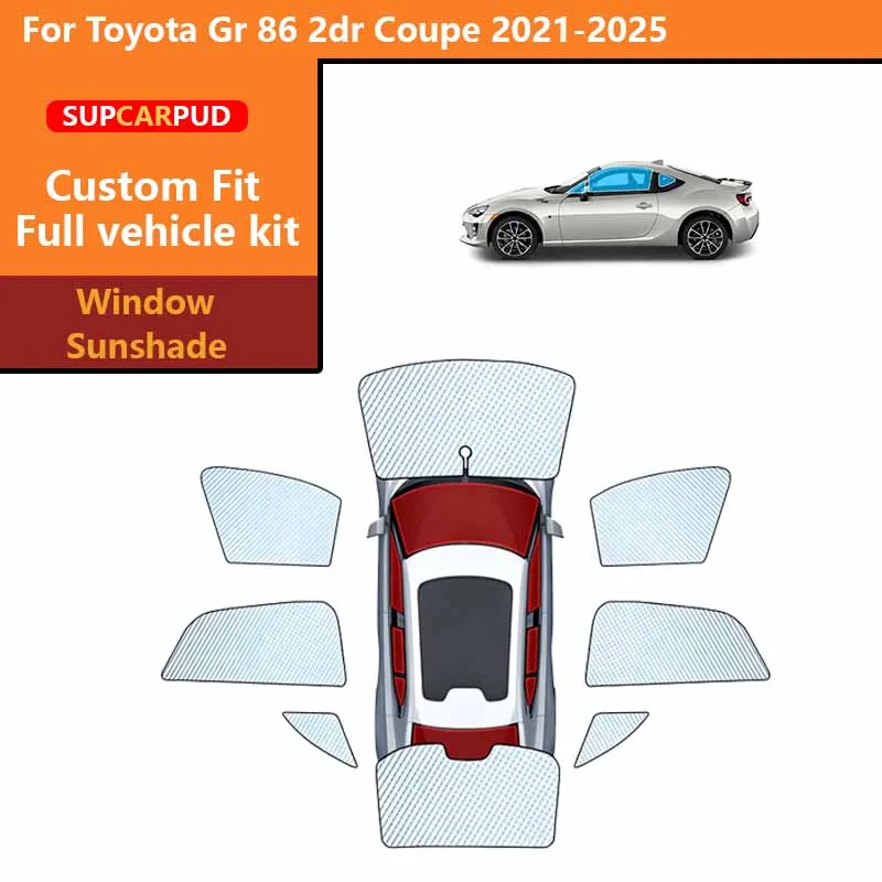 

Солнцезащитные шторки для автомобиля, защита от УФ-излучения, для Toyota GR 86 2-дверное купе 2021-2025, для передних и задних боковых окон