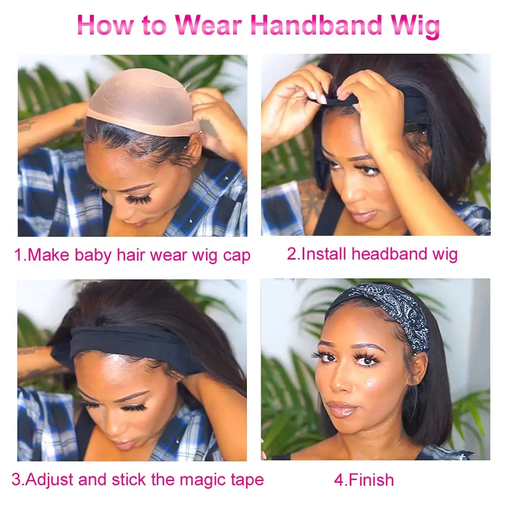 عقال مستقيم عابث قطع بوب شعر مستعار شعر بشري برازيلي قصير مع الانفجارات قبل قطعها للنساء آلة جاهزة للارتداء يوميا