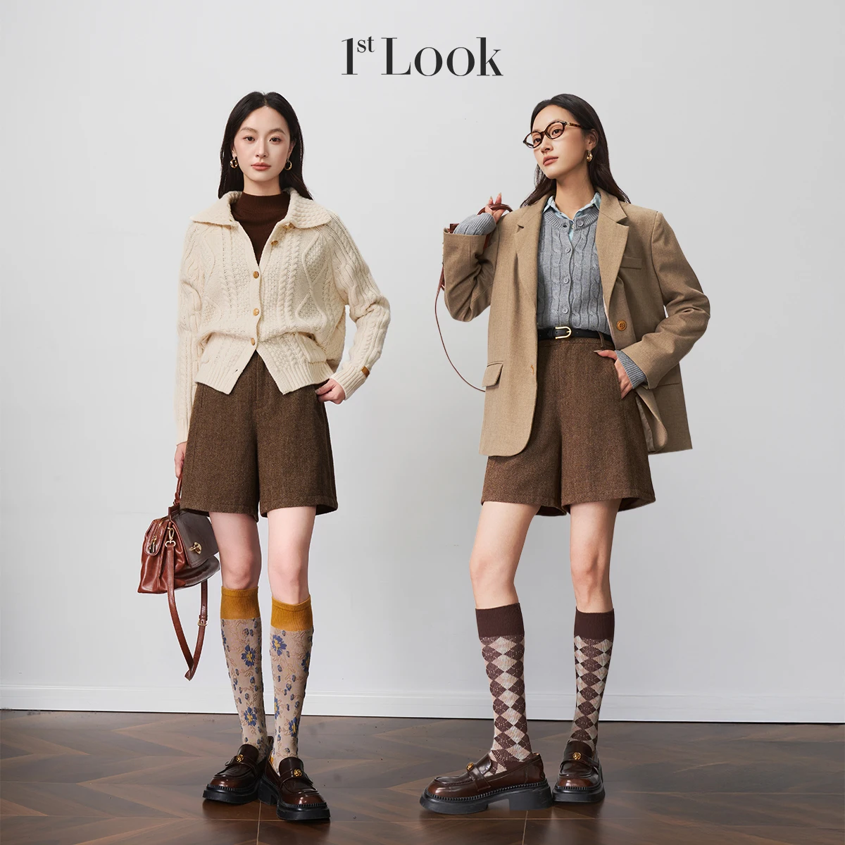 OLrain Women's Casual Shorts 2025 New Autumn High Waist A-line Woolen Solid Pocket Pants Office Lady Female Clothing O57QK001515