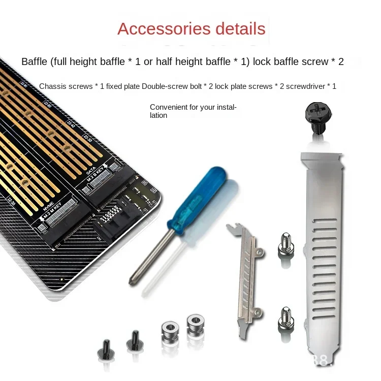 M.2 NVMe SSD NGFF إلى PCIE X4 SATA بطاقة محول ثنائية القرص M B مفتاح لـ PCI-e PCI Express 3.0 X4 2230-2280 M2 Pcie توسيع الناهض