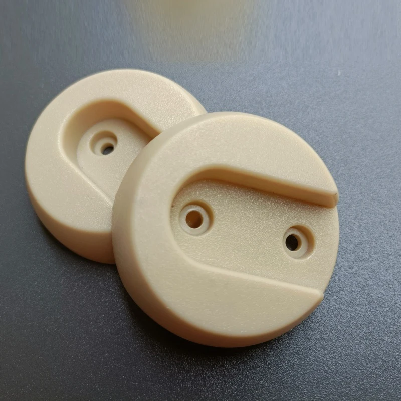 2PCS Imitation Wooden Clothes Hanger Holder Plastic Flange Seat Wardrobe Underwear Pole Holder Hanging Pole Holder Fixing Seat