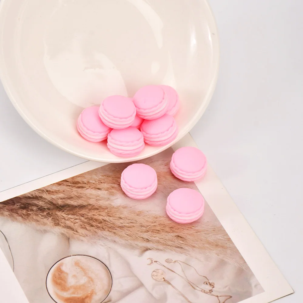 10-30 Stück süße Macaron Cartoon Cookie Harz Lebensmittel Charms für DIY Schmuckherstellung Zubehör Kühlschrank Handyhülle dekoriert – Detail 8