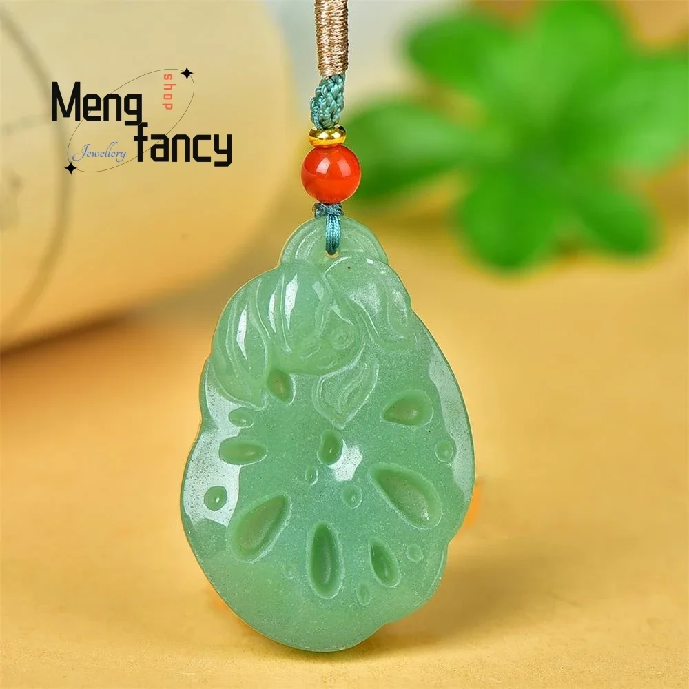 

Natural Dongling Jade Lotus Root Pendant Simple Exquisite High-grade Mascots Fashion Luxury Fine Jewelry Handicraft Holiday Gift