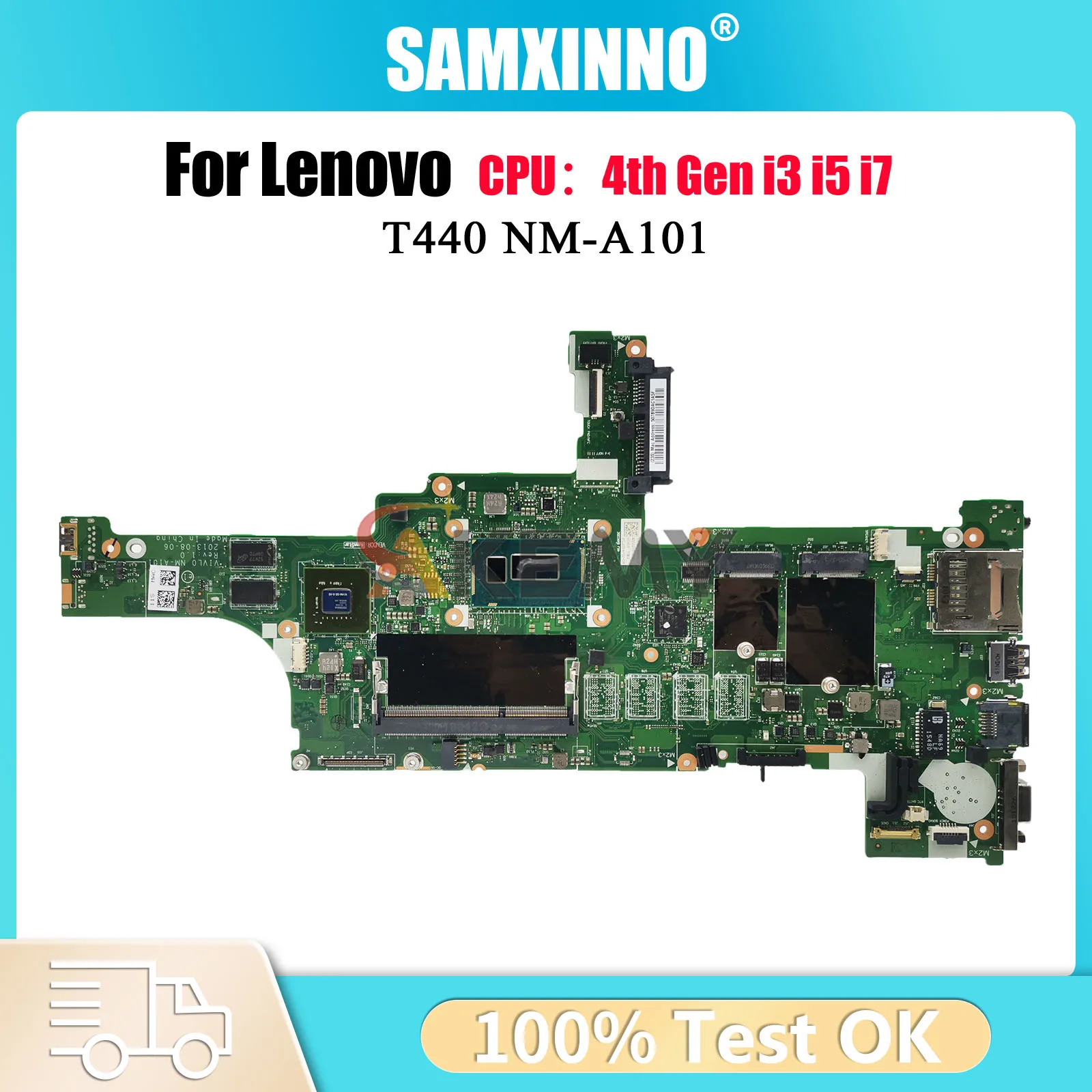 

Материнская плата для ноутбука Lenovo T440 NM-A101 с графическим процессором i3 i5 i7 4-го поколения GT720M, 100% полностью протестирована