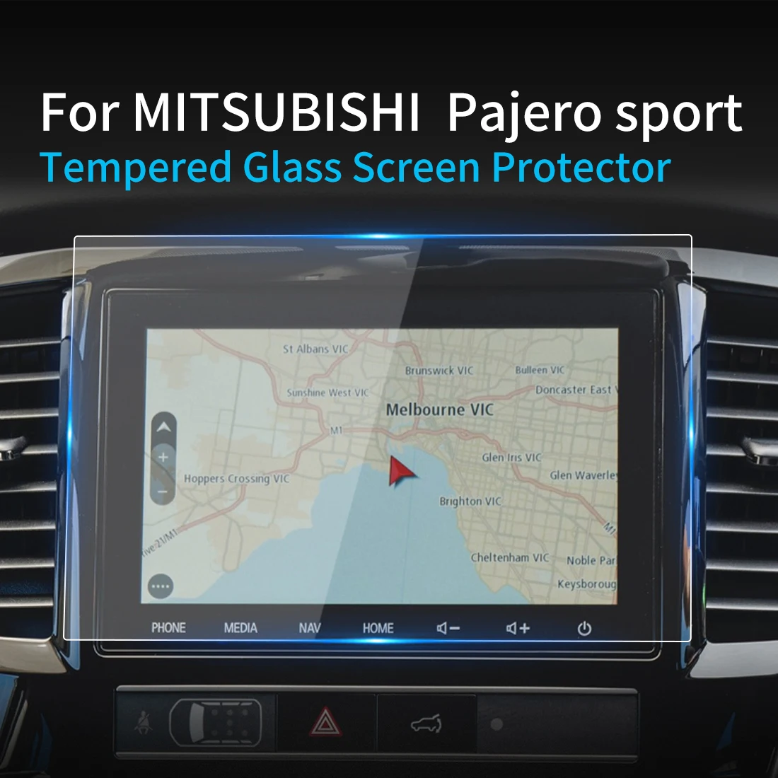 

Для Mitsubishi Pajero Sport Screen Protector 2018 2020 Console защитная пленка из закаленного стекла Navigator автомобильные аксессуары