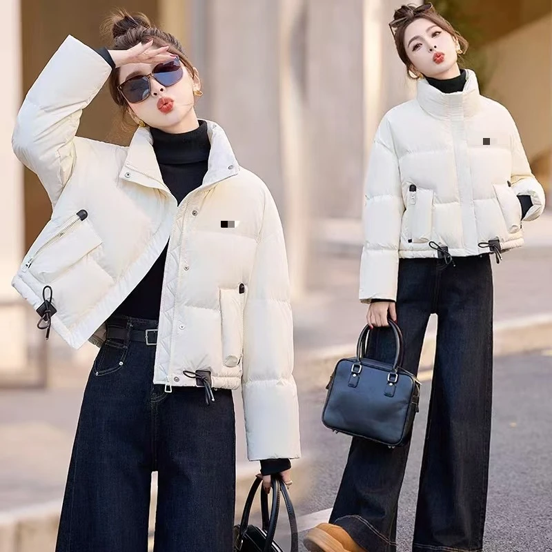 

Короткая куртка-пуховик женская 202, легкое стеганое хлопковое пальто, модная зимняя теплая парка, стильное пальто-пузырь
