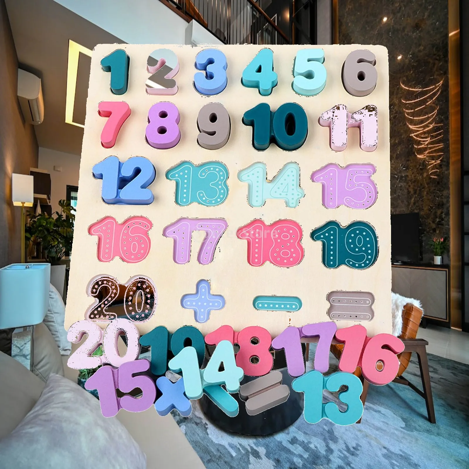Toddler Wooden Alphabet Puzzle Montessori Educational Toy for Kids Learning ABC Number Shape Blocks Preschool Games for Children