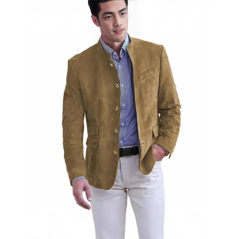 New Products in Stock Fall Winter Men Casual Suit Jacket Men's Corduroy Retro Suit Top