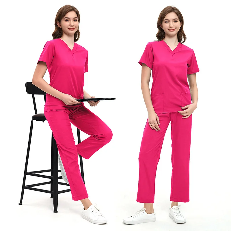 Doctor Surgical Gowns Short Sleeve Hand Wash Gowns Women's Suit Nurse Uniforms Operating Room Work Uniforms Isolation Clothing