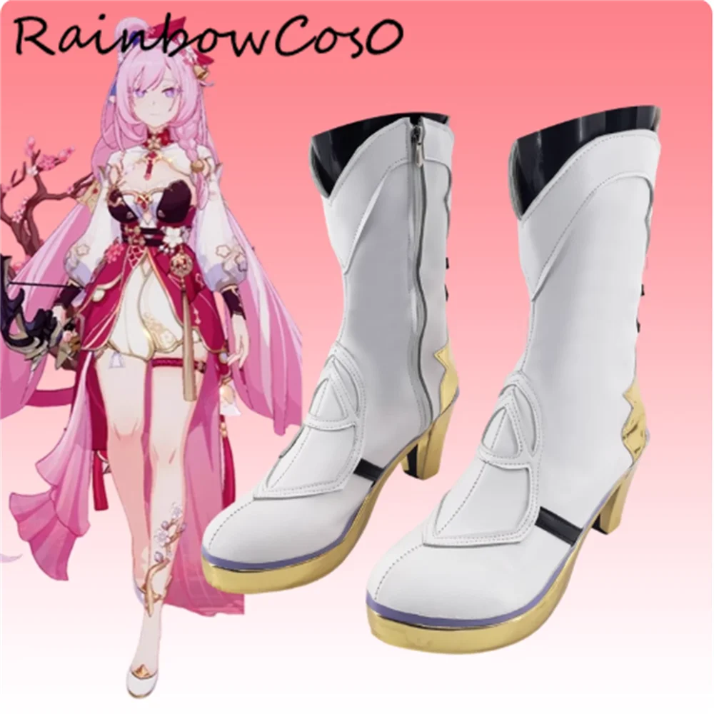 Elysia Honkai Impact Honkai: Star Rail Cosplay Shoes Boots Game Anime Party Halloween RainbowCos0 W5401