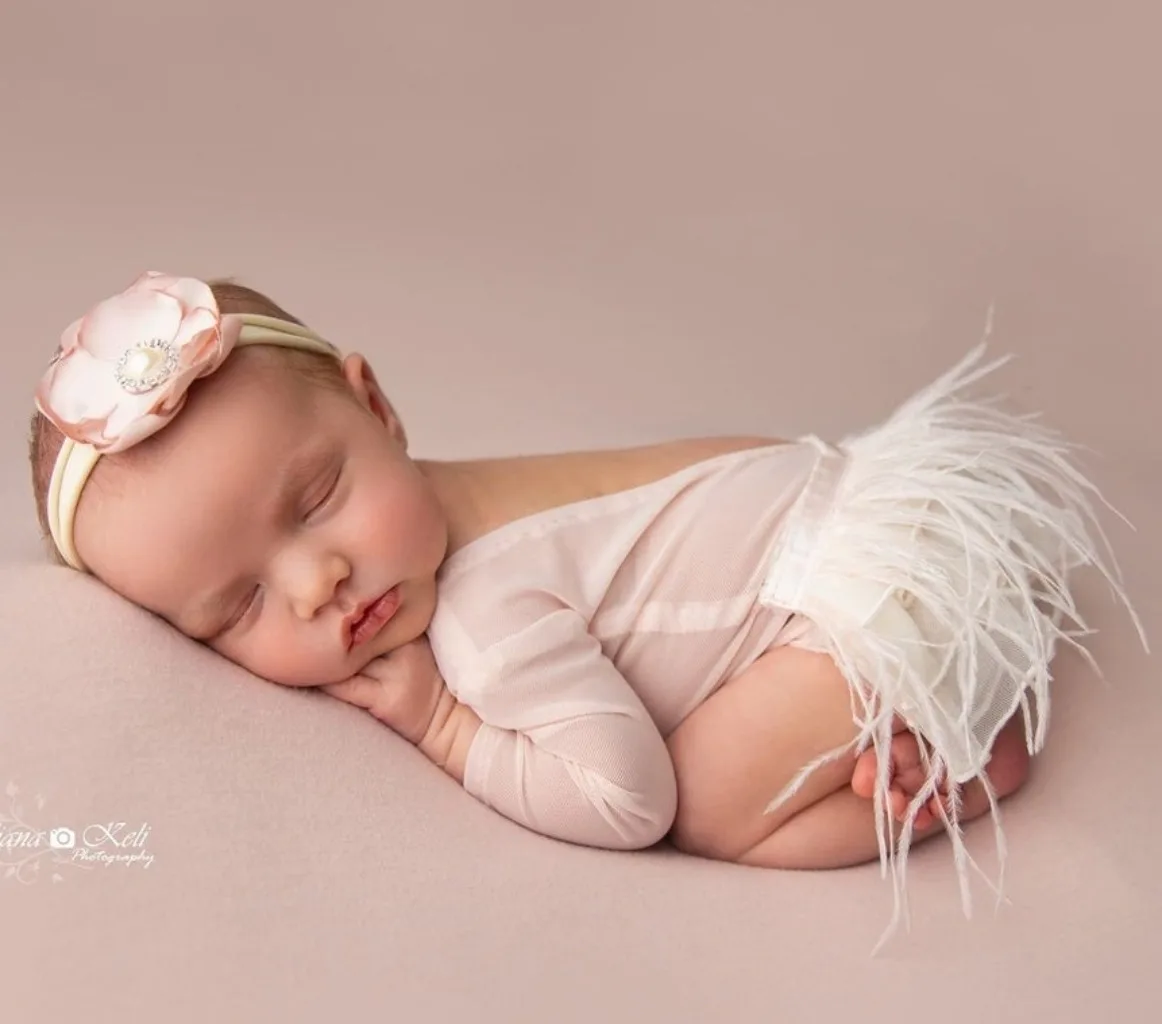 Newborn Photography Props Hat Baby Lace Romper Bodysuits Outfit Photography Girl Dress Photo Shoot Costume