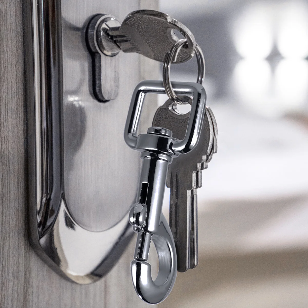 

10Pcs Swivel Snap Hooks Heavy Duty Rotating Clips for Purse Strap Curtain Hanger Clothing Bag Accessories Split Ring Rope Cable