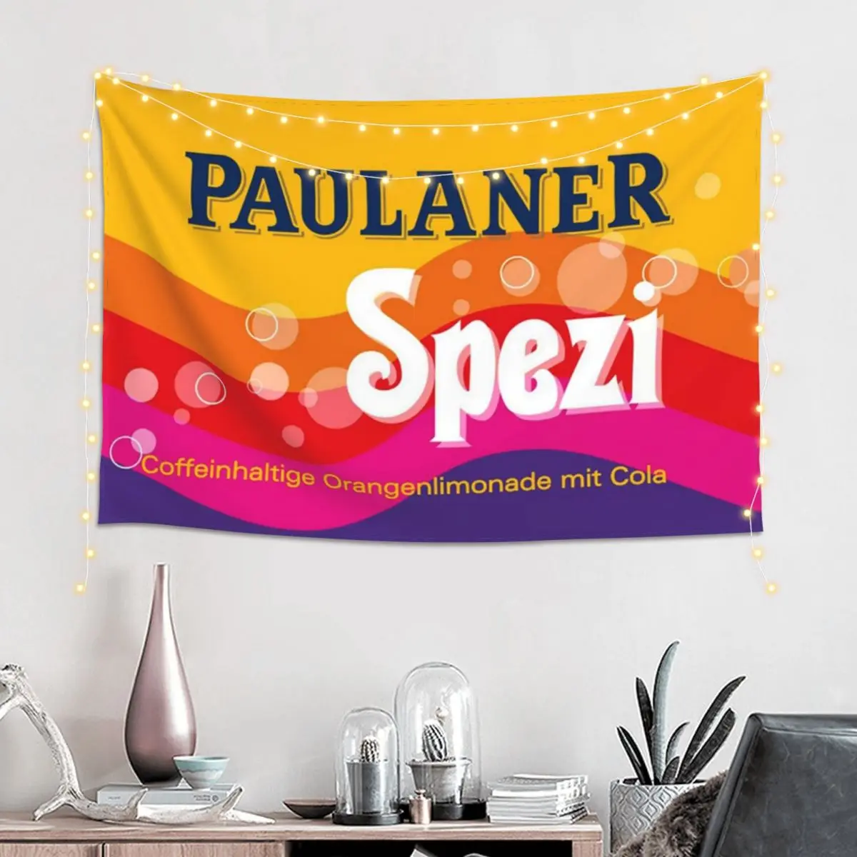 Paulaner Spezi Munich Tapestry Hippie Wall Hanging Aesthetic Home Decor Tapestries for Living Room Bedroom Dorm Room