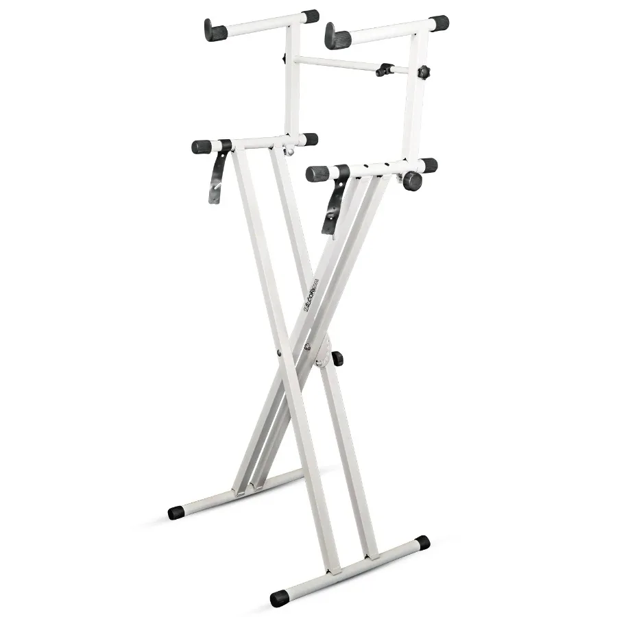 

5 Core 2 Tier Keyboard Stand Double X Style Adjustable Electric Piano Riser Holder