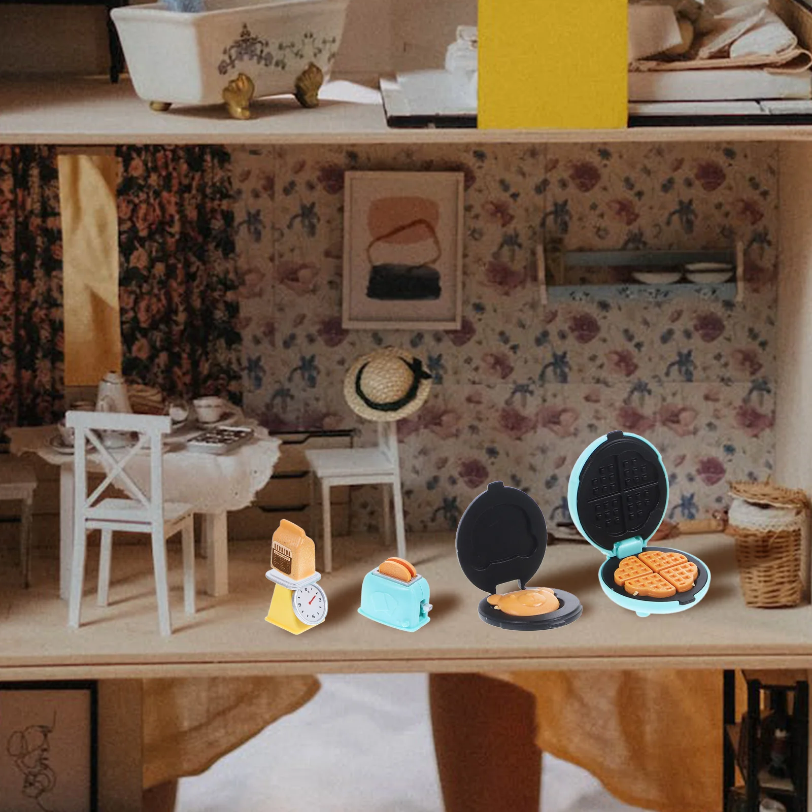 

1Set Mini Baking Accessory Set Premium Plastic Home Decor Miniature House Furniture Baking Toys Bakery Toys for Kids