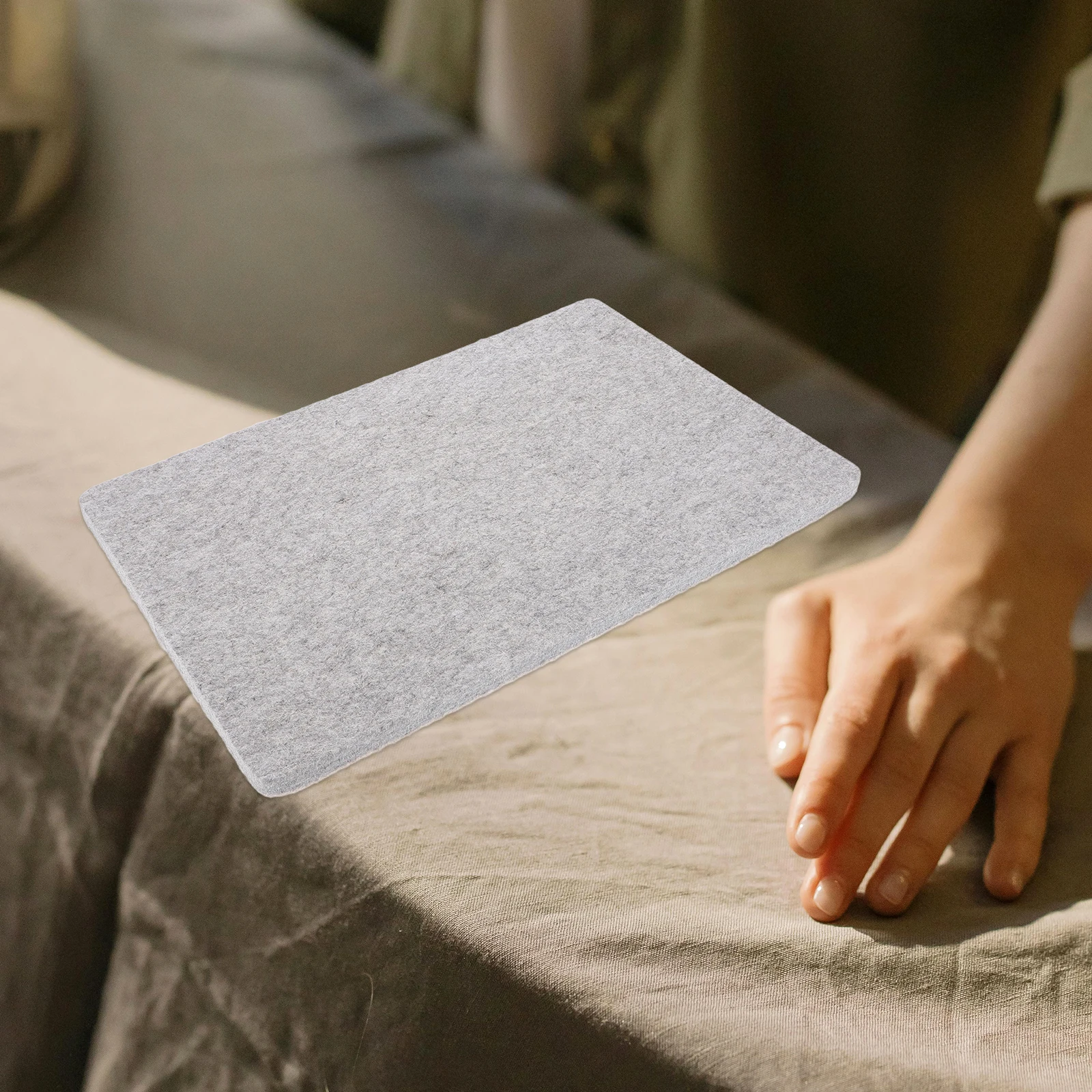 

Wool Felt Ironing Pad Heat Resistant Compact Board Small Table Top Clothes Mat Lightweight Quilting Counter Top