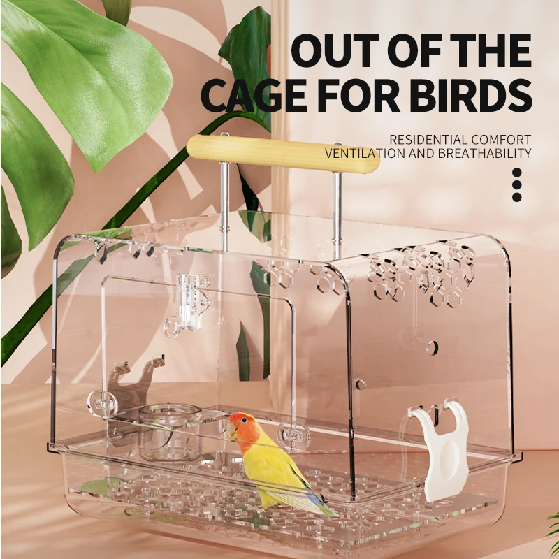 

Small Folding Outdoor Trap Acrylic Bird Breeding Cages Parrot Nest