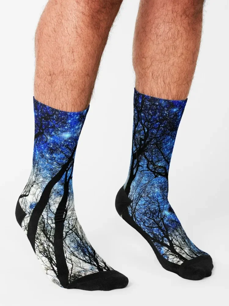 Fantasy Blue Sky Compression Socks para crianças, presente de mulheres e homens