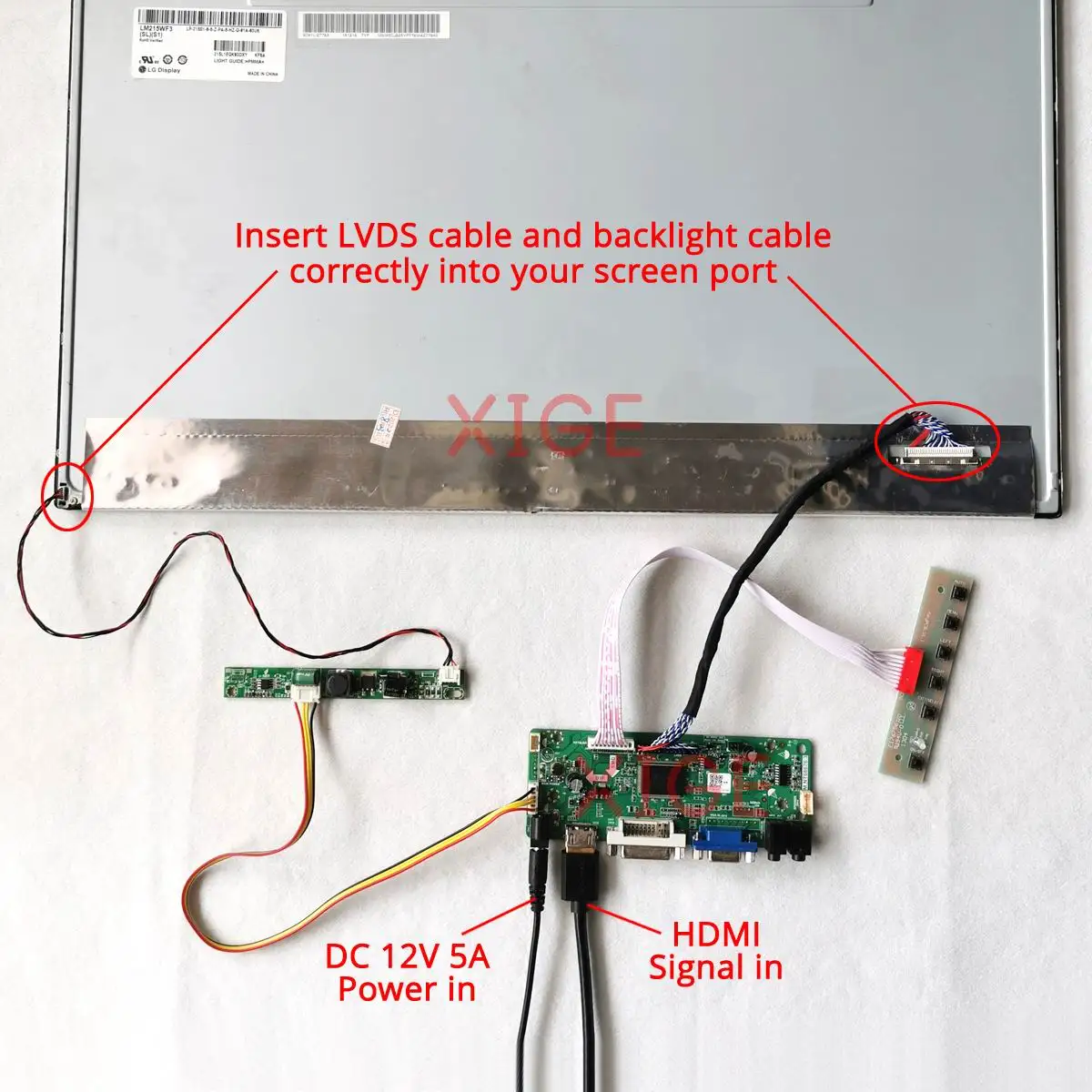 لوحة تحكم LCD تناسب M195XTN01 DV185WHM HM185WX1 MT185WHM 1366*768 19.5 "HDMI-متوافق 30-Pin LVDS Kit لتقوم بها بنفسك مراقب VGA DVI